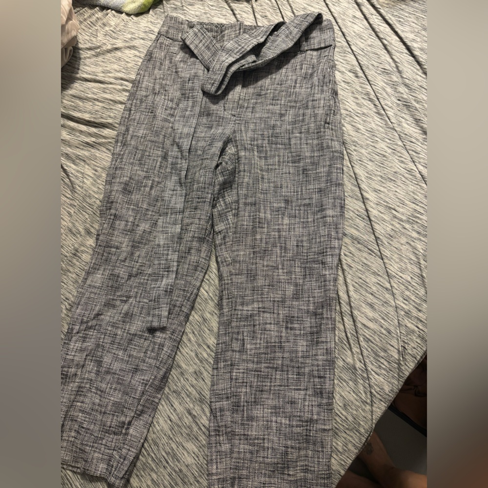 Wilfred Black and White Textured Pants
